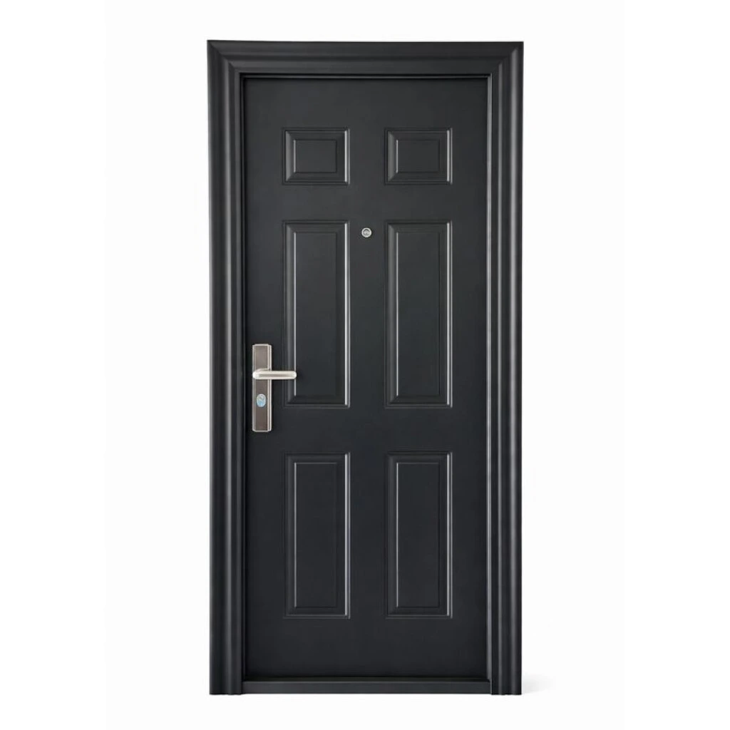 PUERTA SEMI BLINDADA 2.05 X 86 NEGRA 27 KG - DERECHA