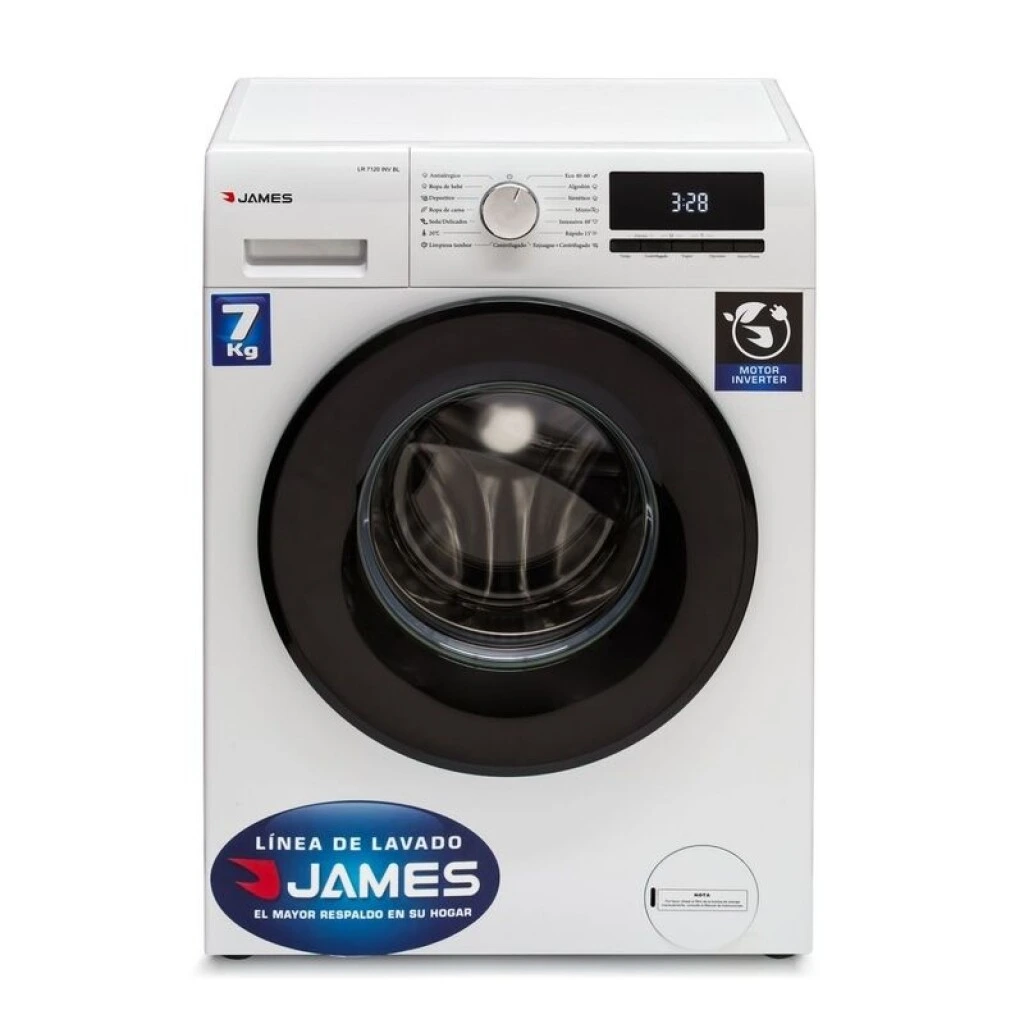 LAVARROPAS JAMES LR7120 INV BLT INVERTER 7 KG - CARGA FRONTAL BLANCO