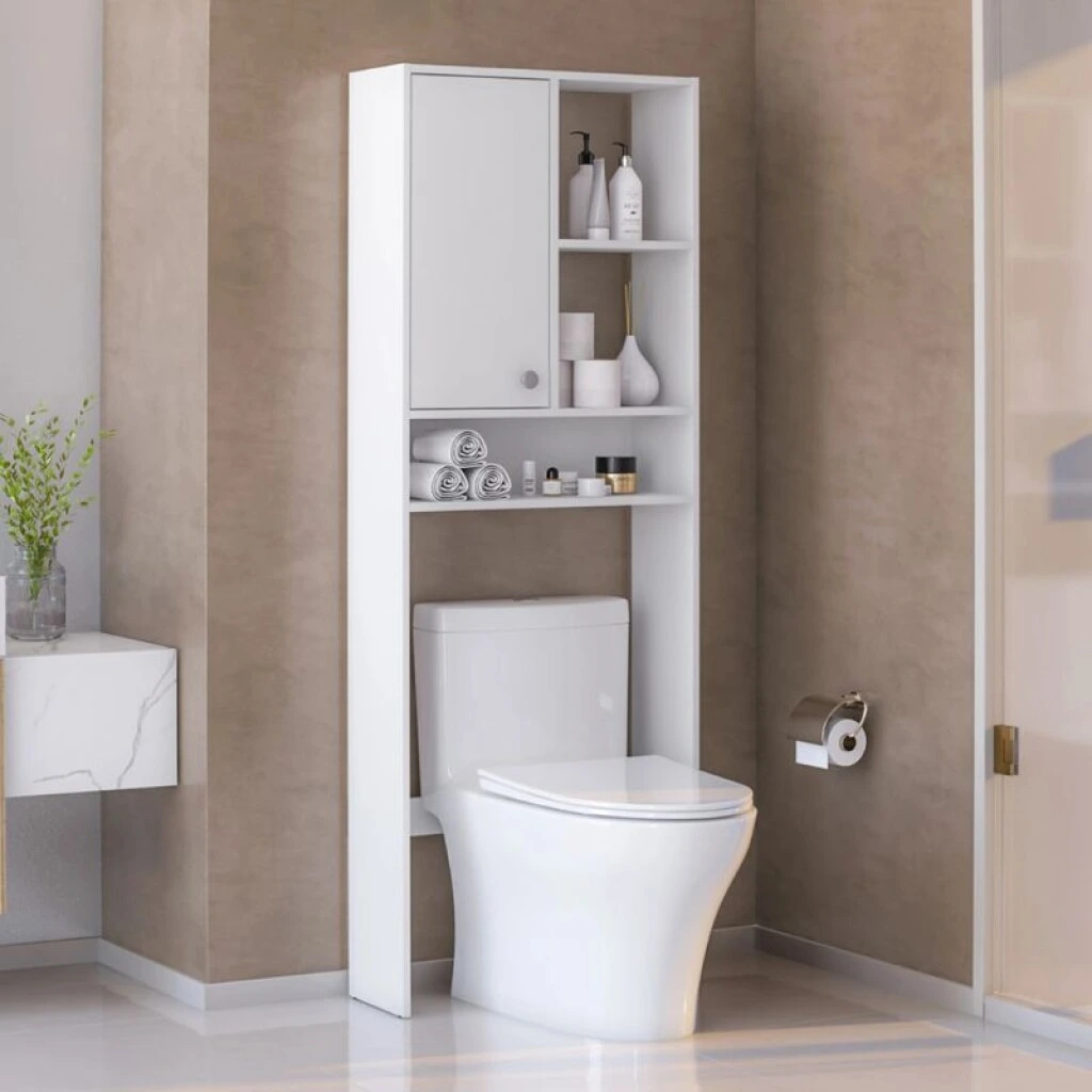 MUEBLE DE BAÑO SOBRE INODORO - BLANCO