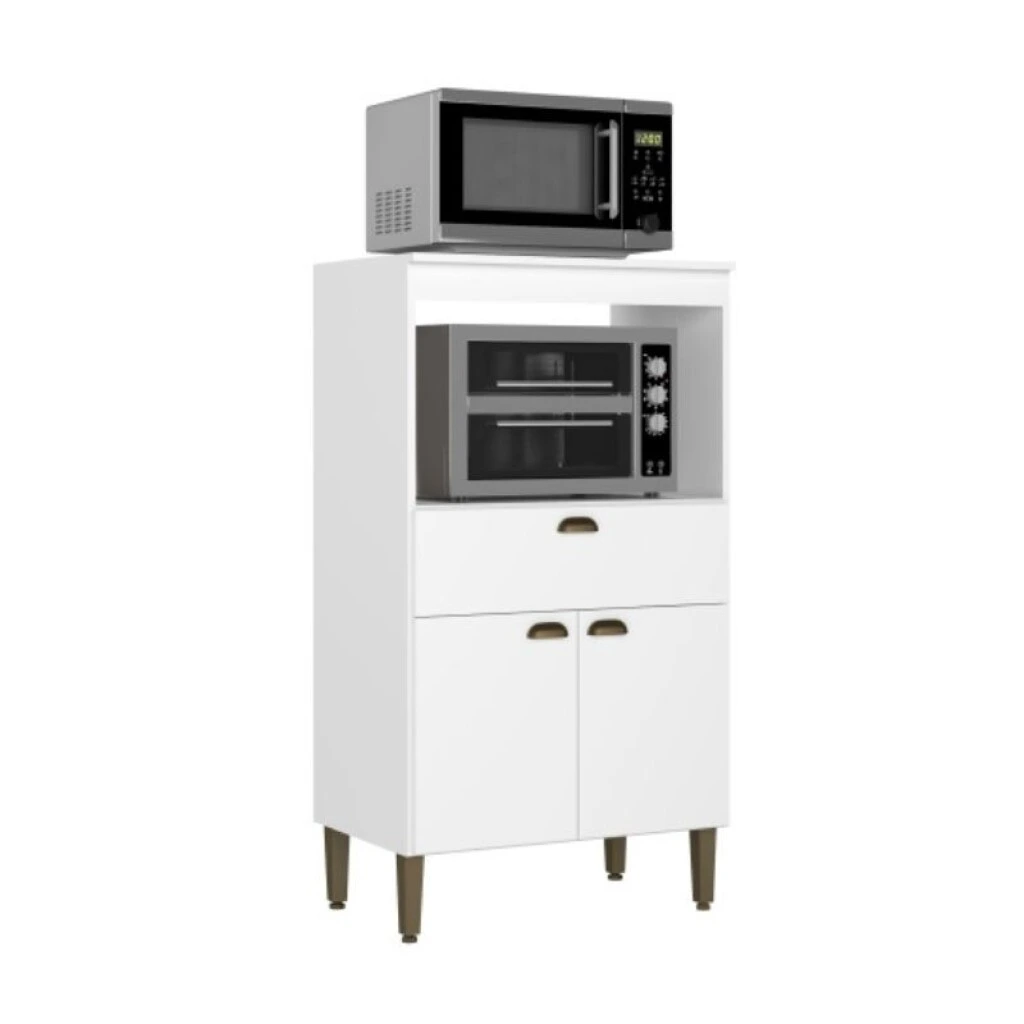 MULTIUSO PARA HORNO 70 CM 2 PUERTAS + 1 CAJON - BLANCO
