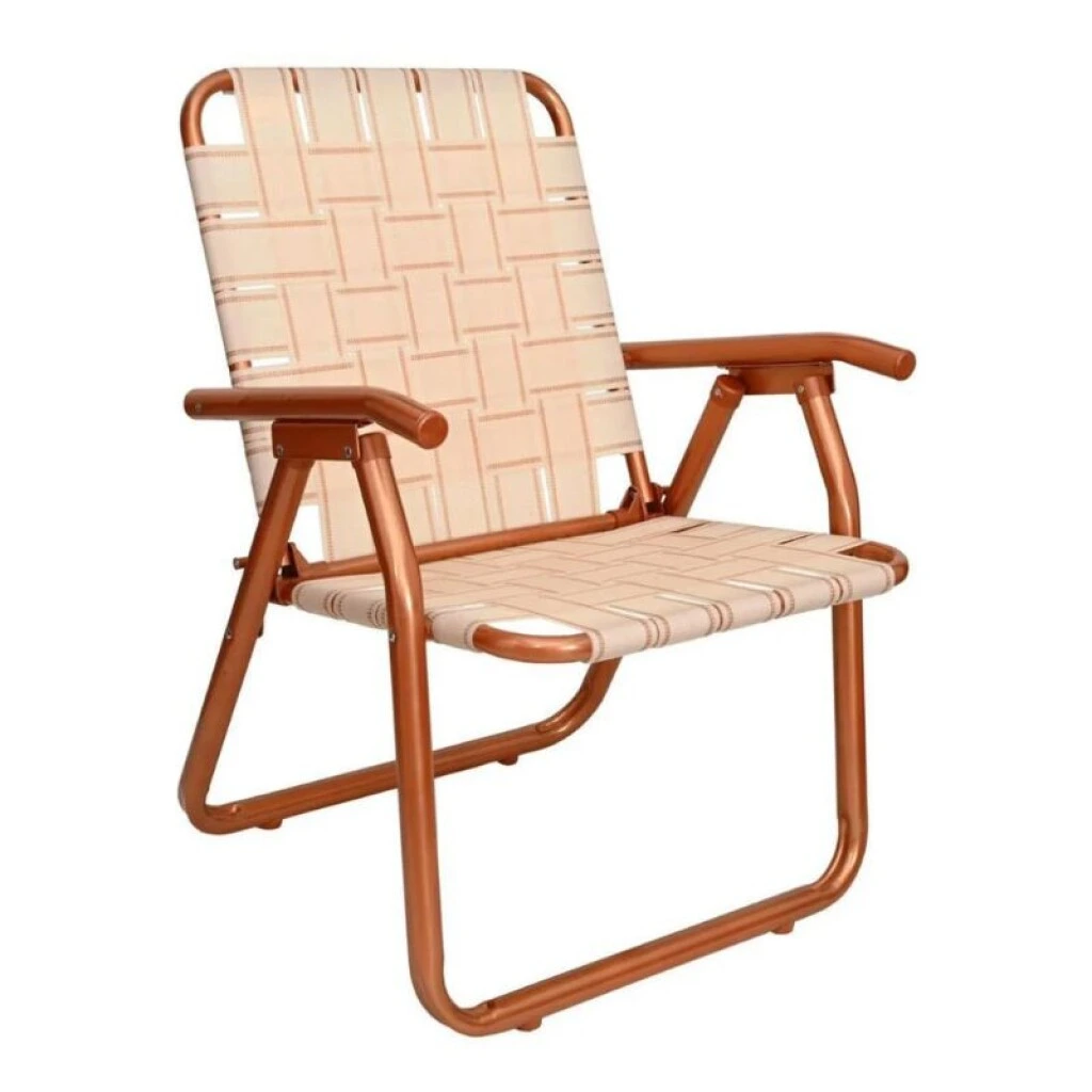 SILLA PLEGABLE ALUMINIO - COLOR COBRE