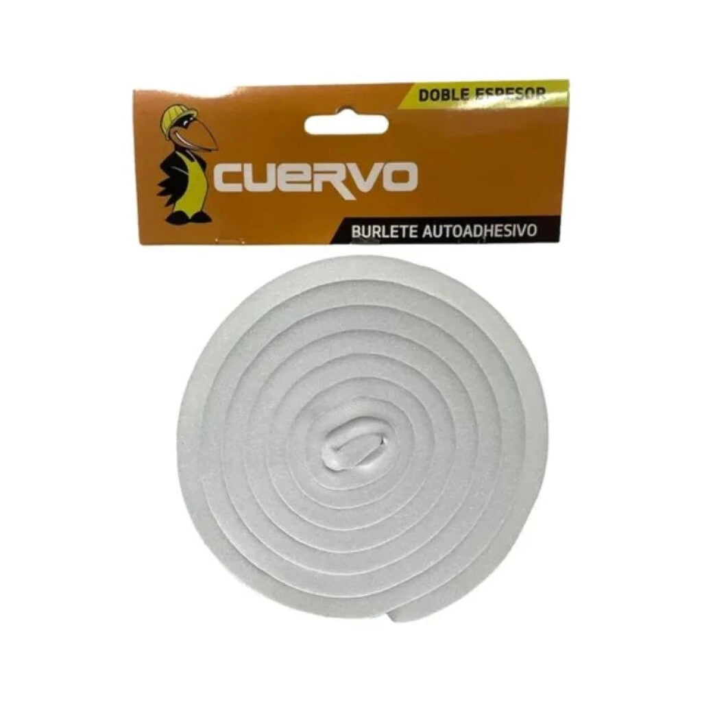 BURLETE AUTO ADHESIVO CUERVO 2 CM X 5 MT