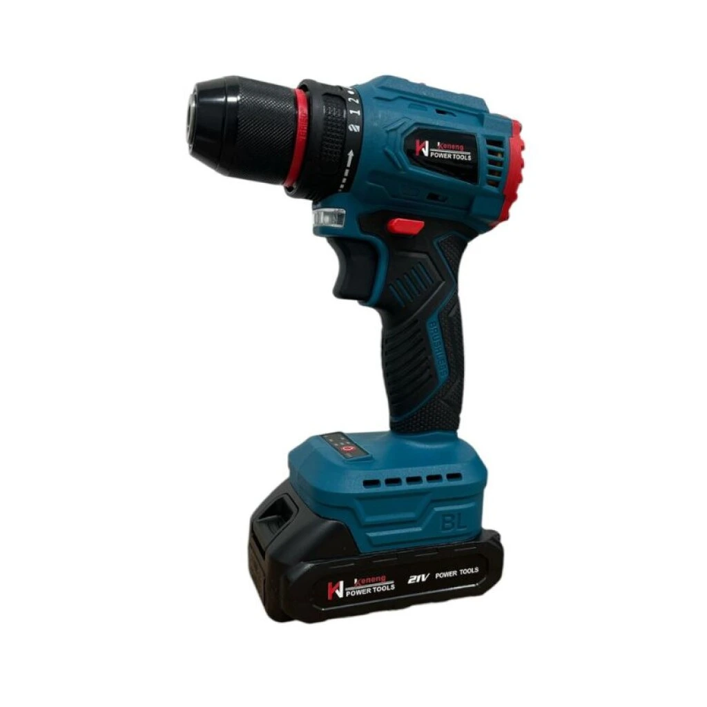 TALADRO ATORNILLADOR 21 V CON 2 BATERIAS + ACCESORIOS - KENENG