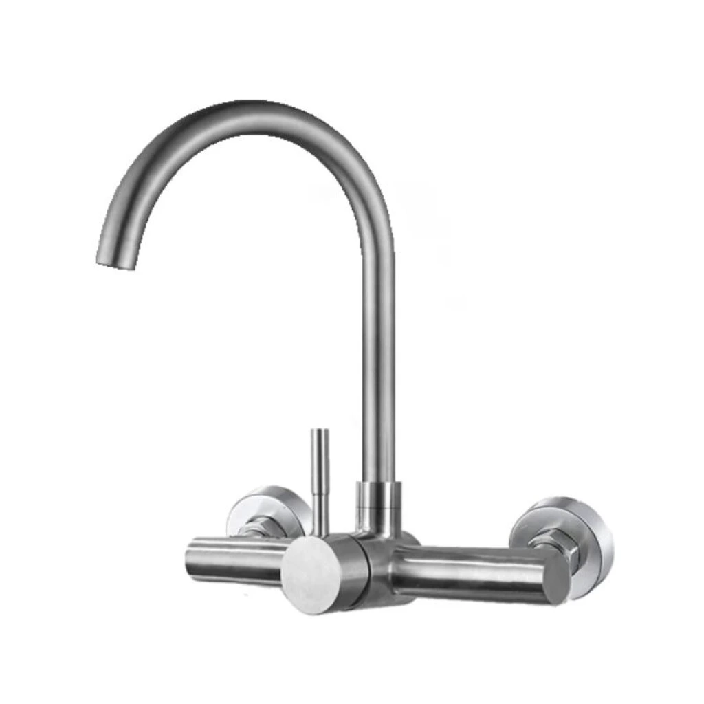 MEZCLADORA PARED PALITO 20 ACERO INOX SATINADA