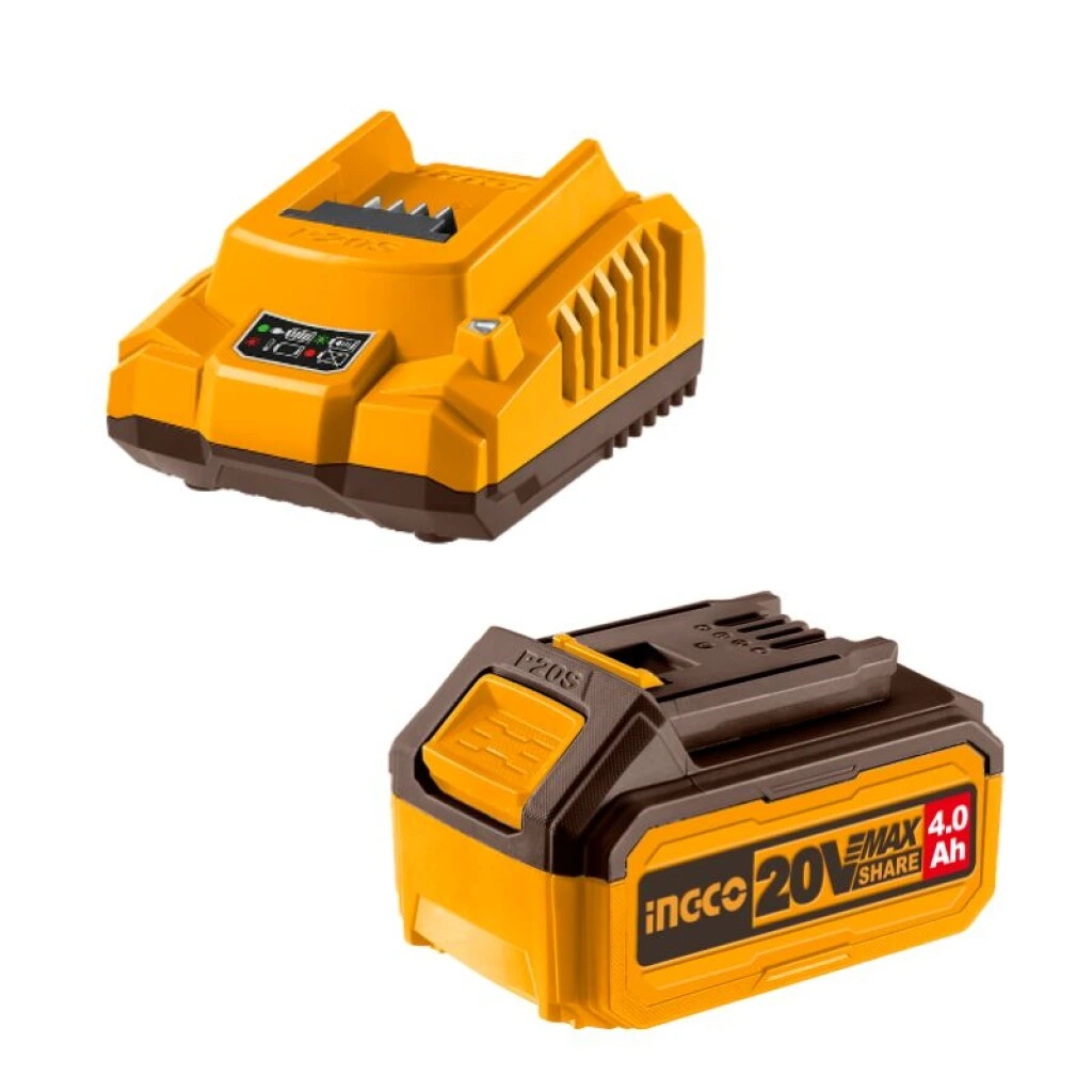 SET 1 BATERIA 20V 4 AMP + 1 CARGADOR - INGCO FBCPK1214