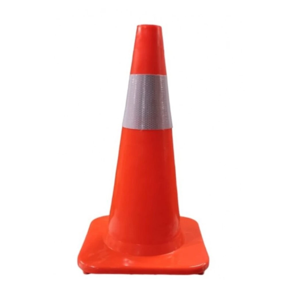 CONO SEÑALIZACION 45 CM PVC CON REFLECTIVO