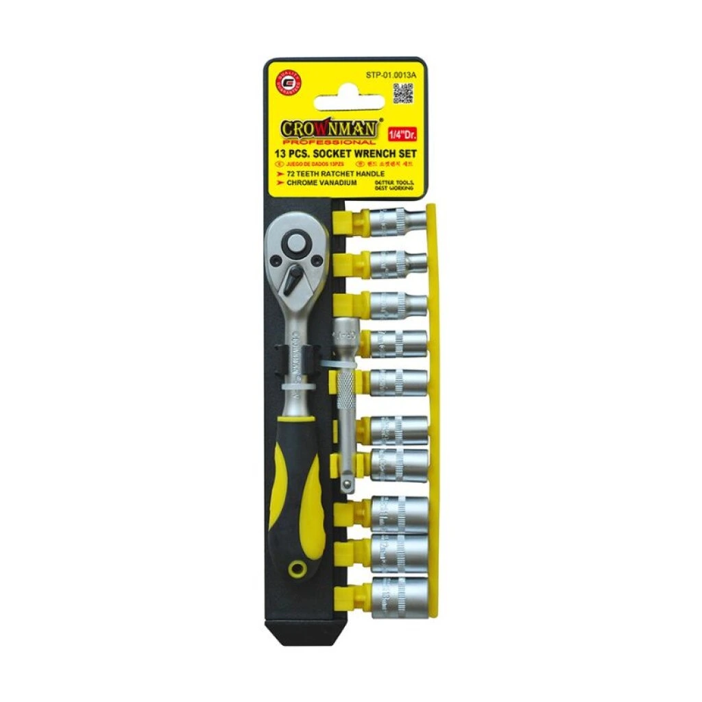 JUEGO BOCALLAVE HEXAGONAL 1/4 - CROWNMAN STP-01.0013A