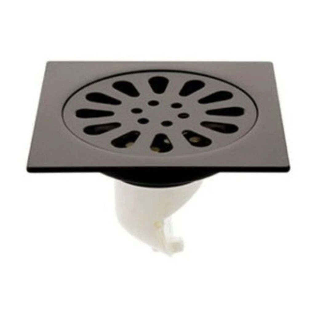 REJILLA 10 X 10 PARA DUCHA METAL NEGRO