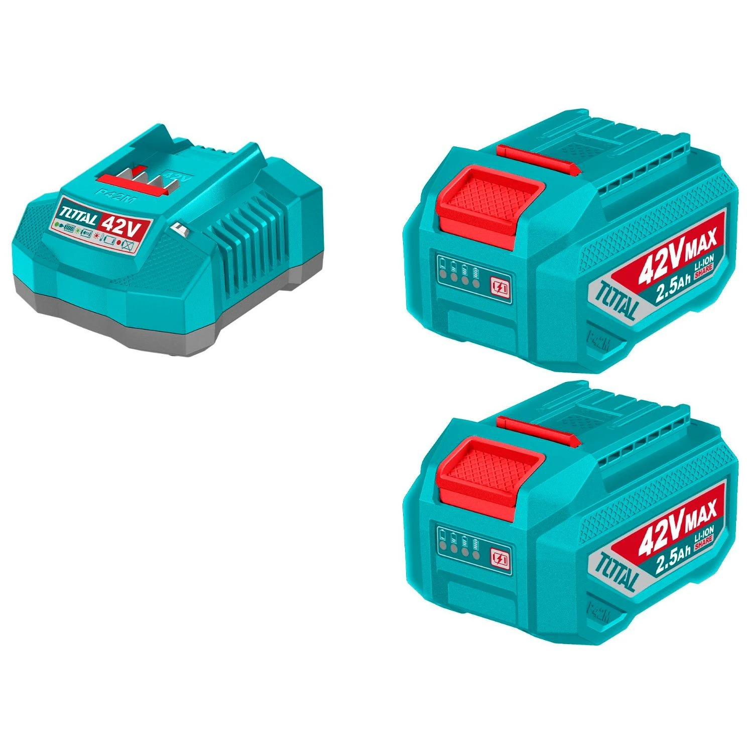 Set 2 Baterías 2.5Ah + Cargador 42v Total