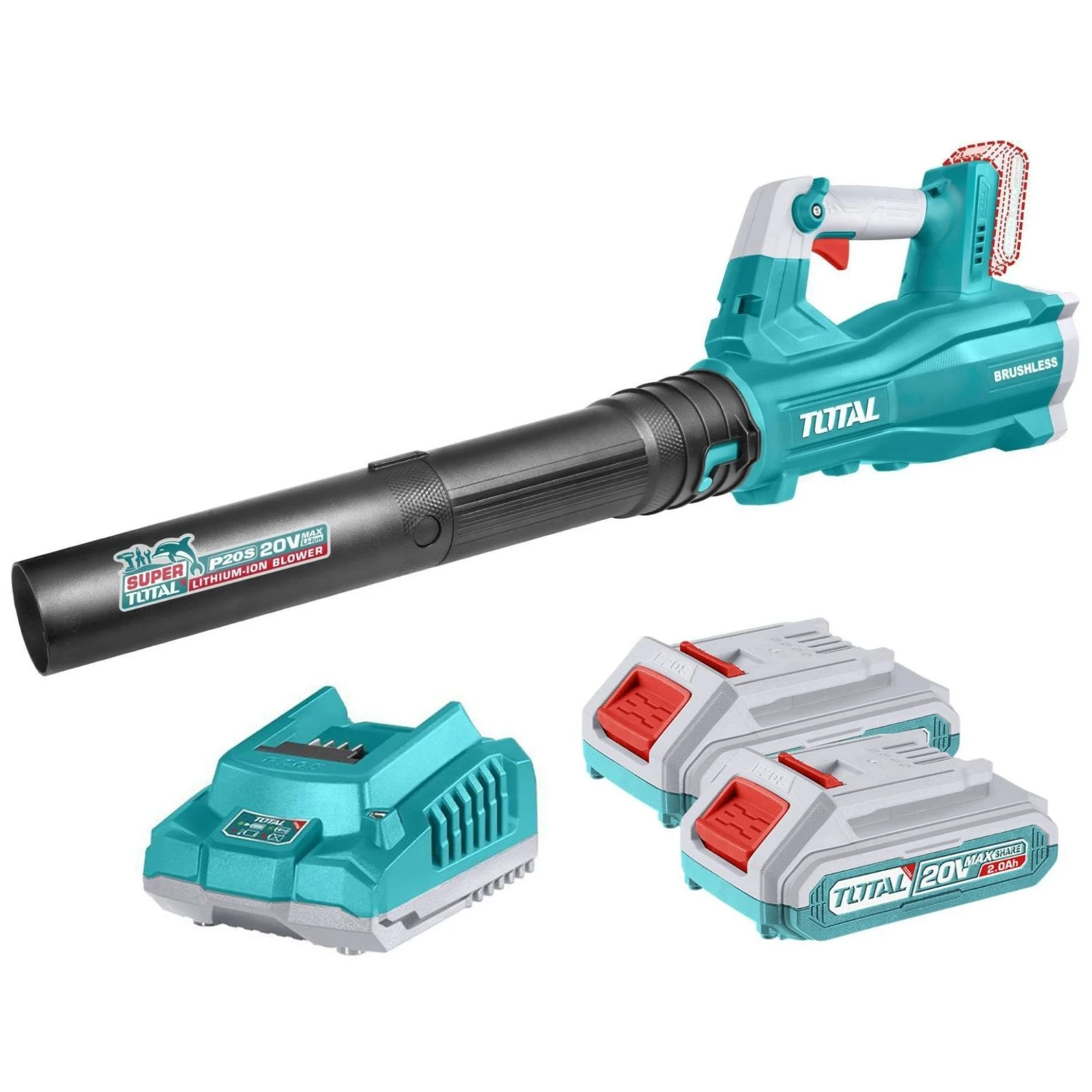 Soplador Inalámbrico Total 20v – 2 Baterías 2.0Ah + Cargador