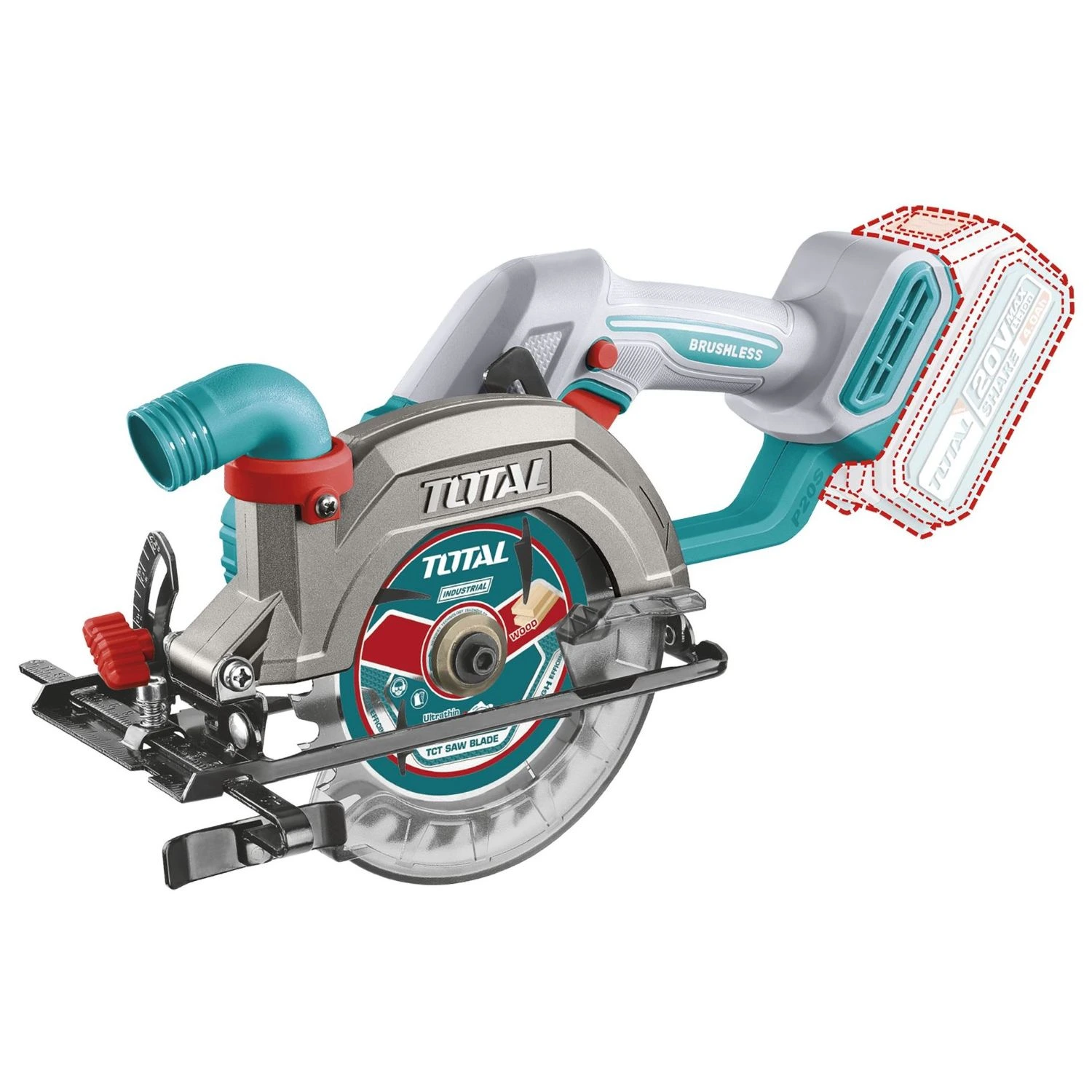 Sierra Circular Inalámbrica Total 5.1/2″ – 20v