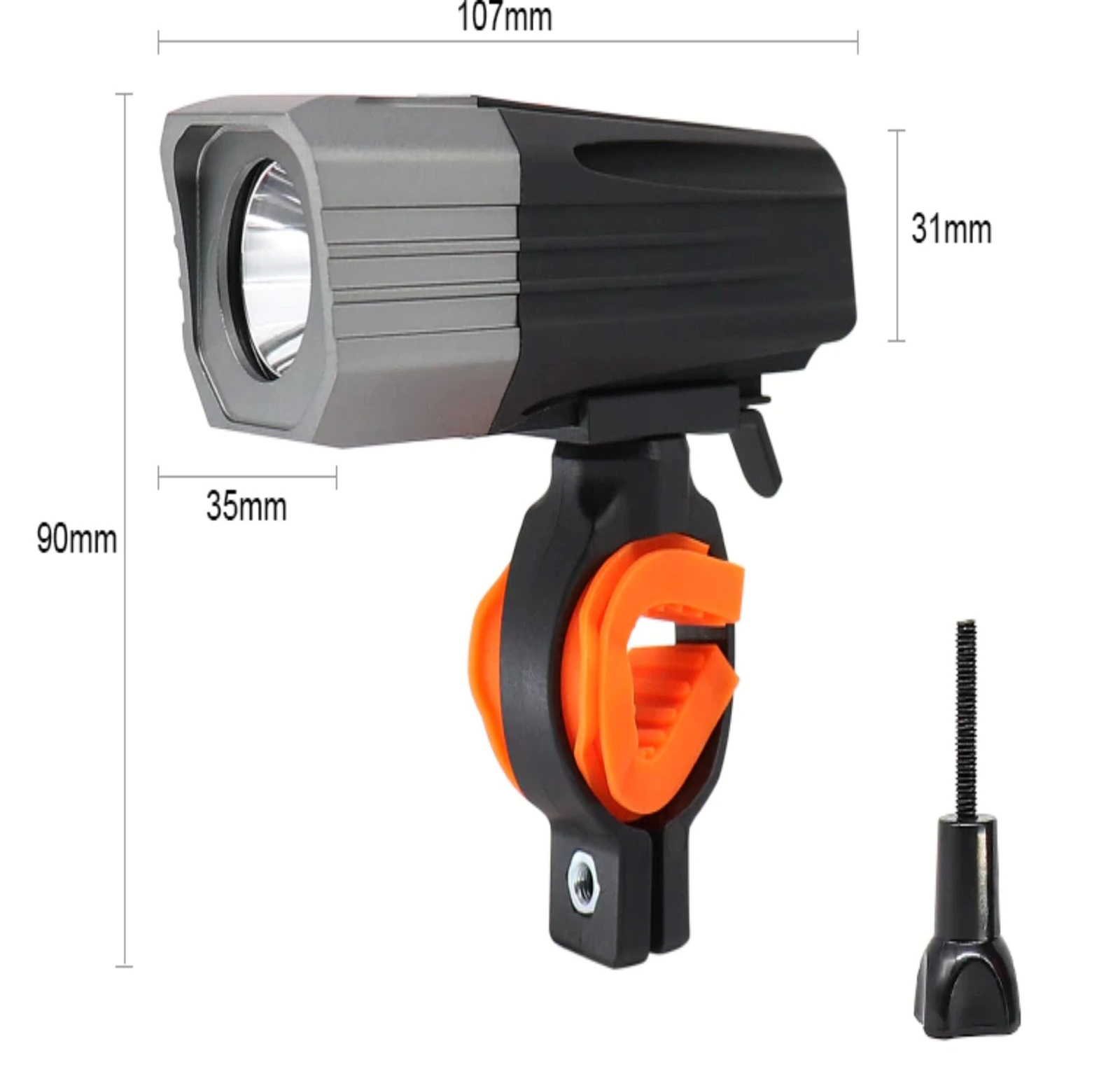 Luz Bicicleta Delantera 2500 Lúmenes Led T6 USB IP65 Mod INBIKE
