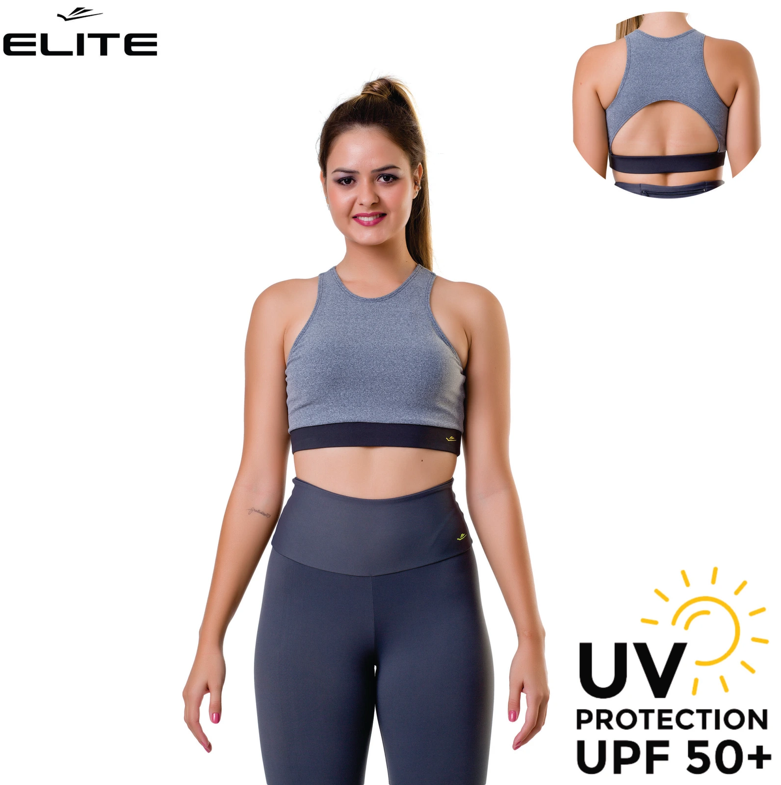 Top Deportivo Dama con Relleno Running Fitness UV50+ ELITE