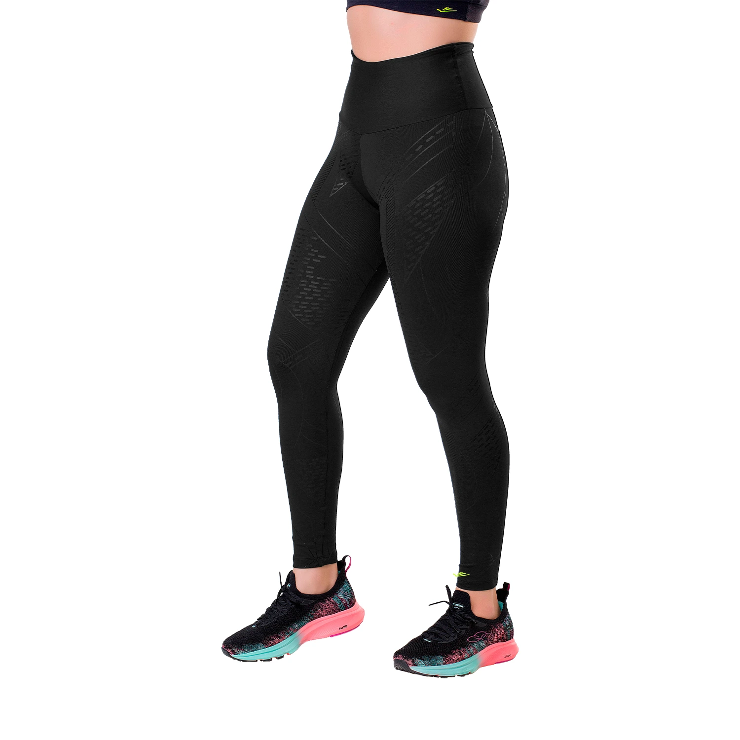 Calza Deportiva Dama Estampada con Diseño Tiro Alto Suplex UV50+ ELITE