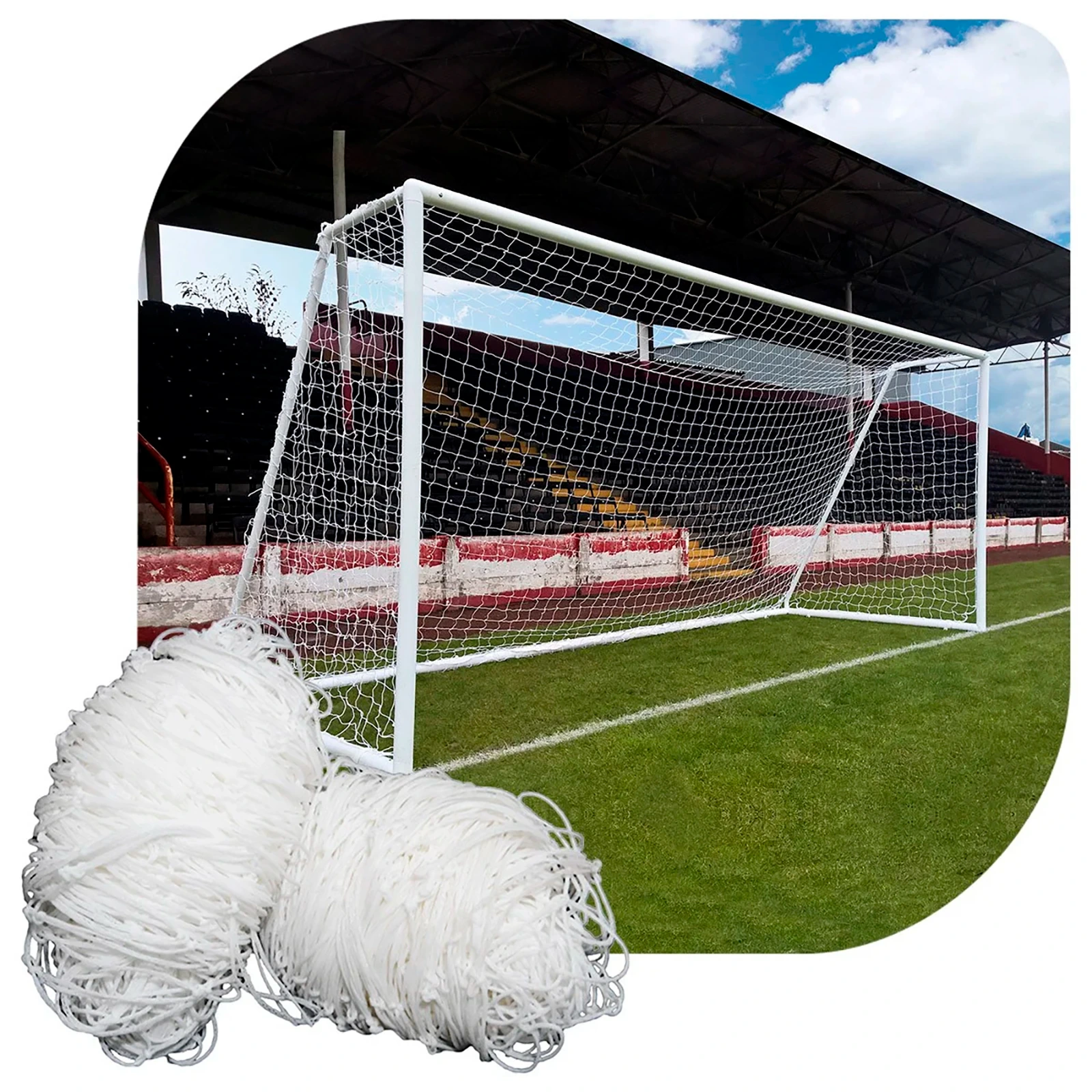 Red de Futbol 11 6mm nylon 7.5×2.5×0.6m UV GISMAR