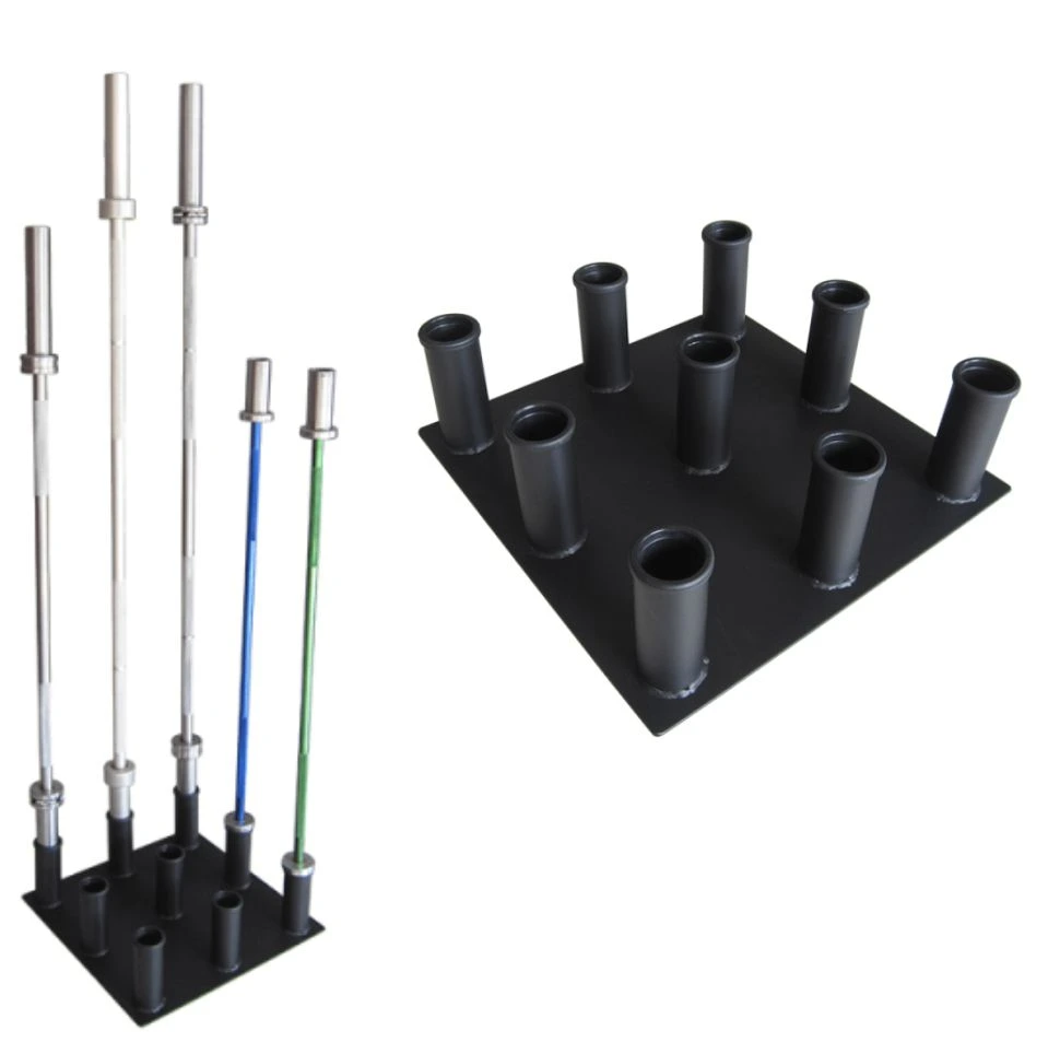 Soporte para 9 Barras Olímpicas 180kg de Piso Rack Gym Fitness RHINO