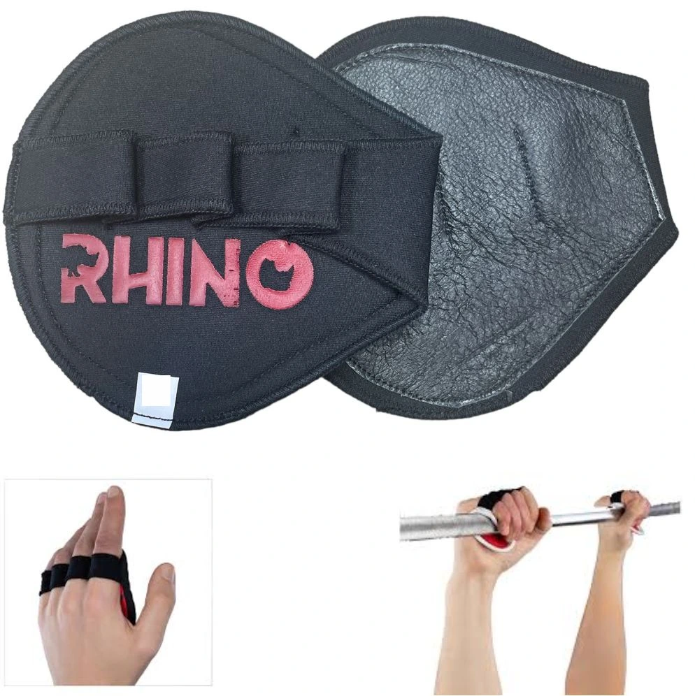 Guantillas Gimnasio Protector Manos tipo Guante Cuero RHINO