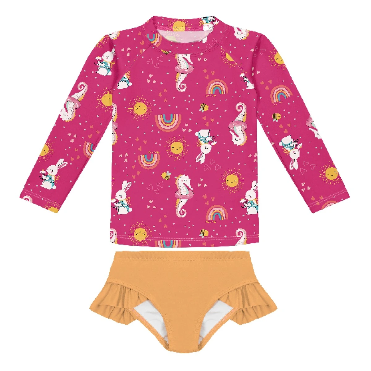 kit Camiseta UV50+  y malla de baño playa – kiko e kika
