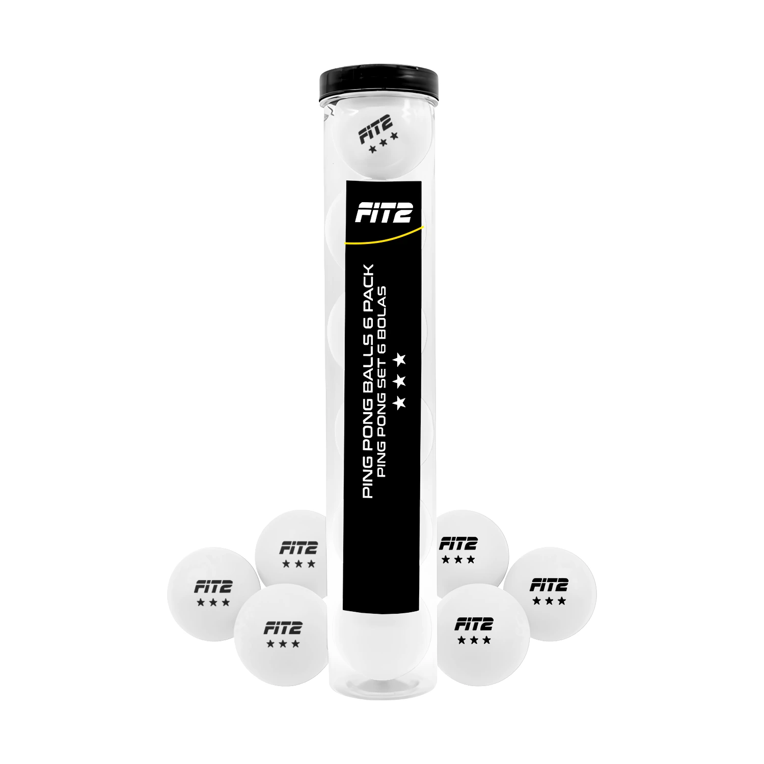 Pelotas Ping Pong Pack 6 Set Bolas Tenis Mesa FIT2