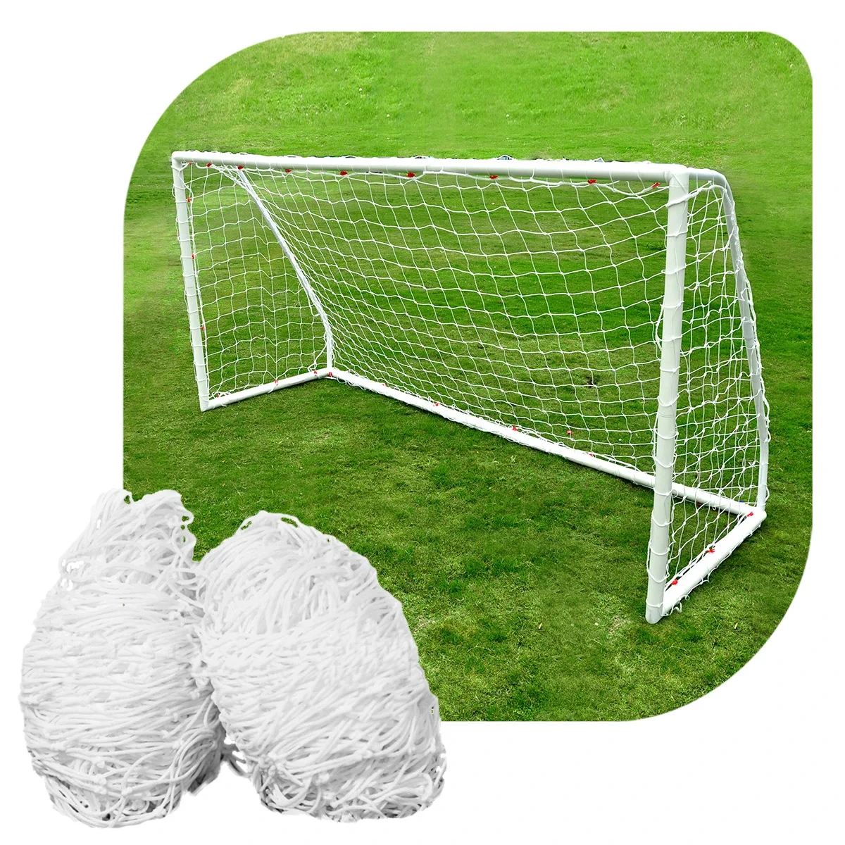 Par de Redes para Mini Arco de Fútbol 80x50cm GISMAR