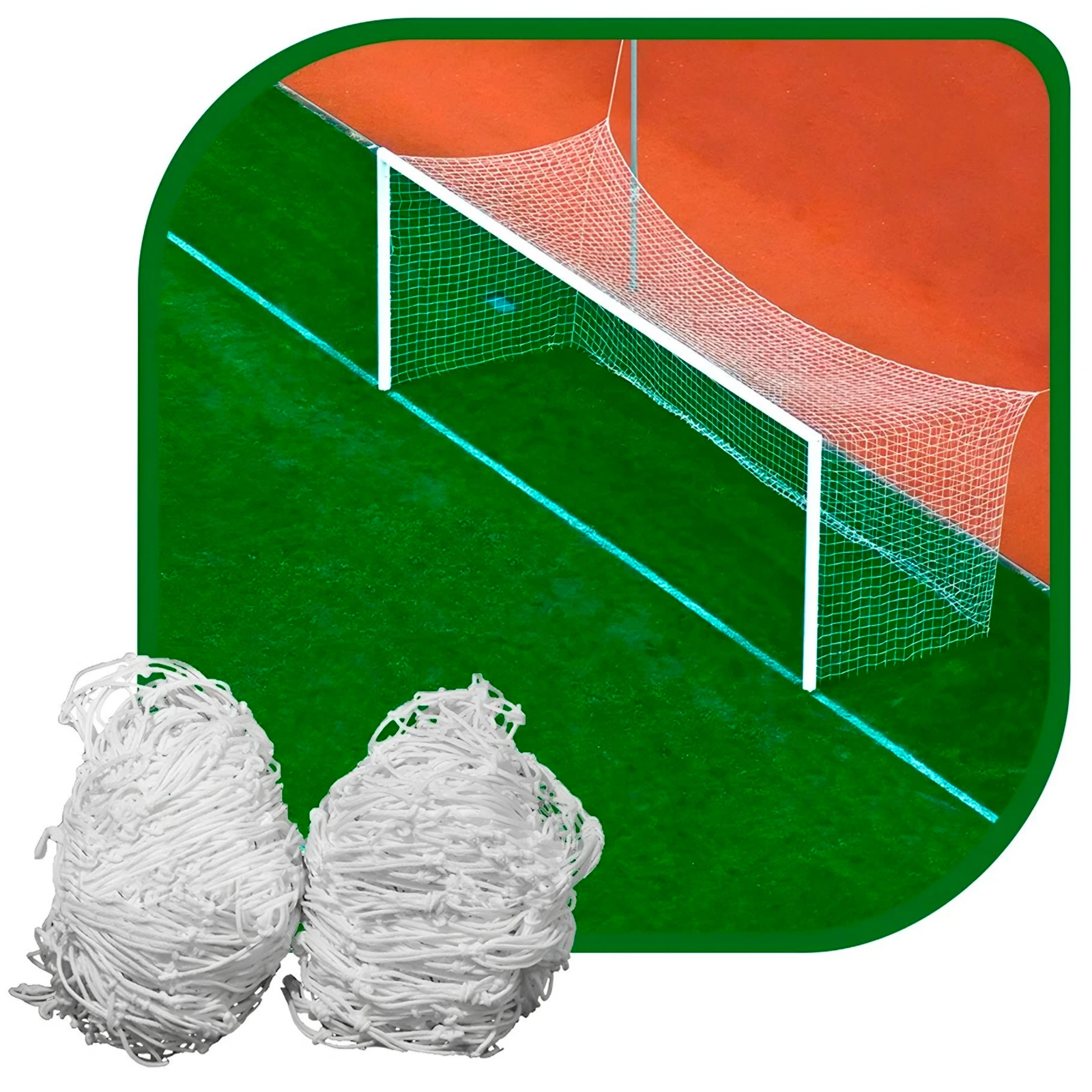 Par Redes para Arco Fútbol 11, Nylon 4mm GISMAR