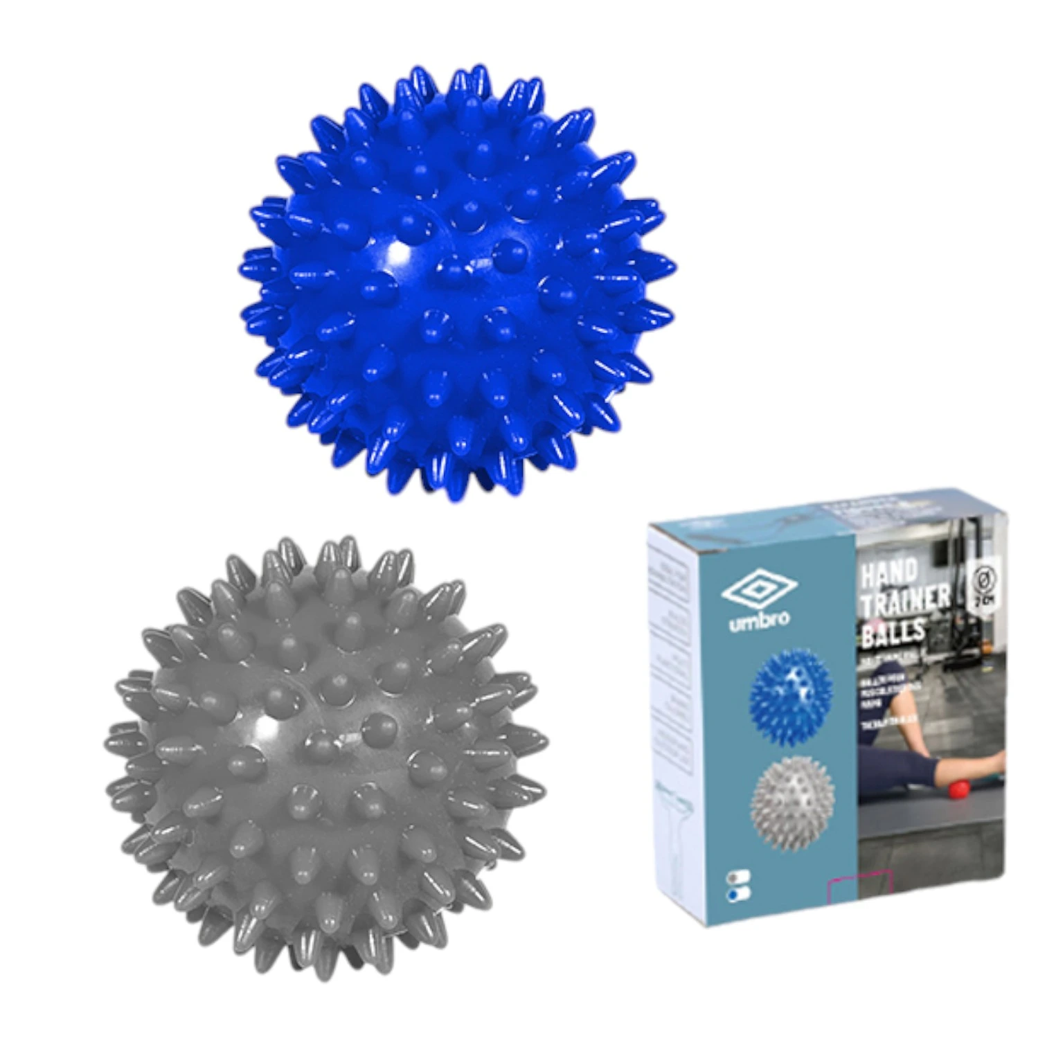 Pelota Masajes Pinchos 7CM Azul – Terapia Muscular UMBRO