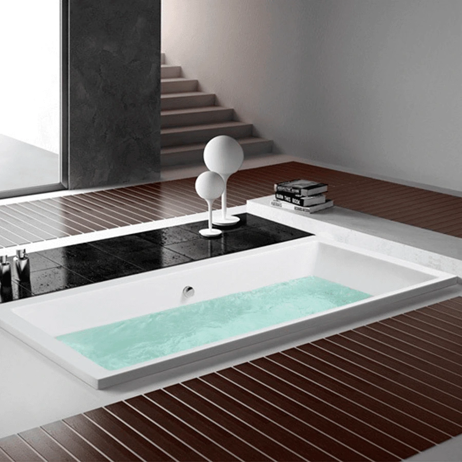 Bañera de Embutir Acrílico Blanco 1,70 x 75 x 46 cm
