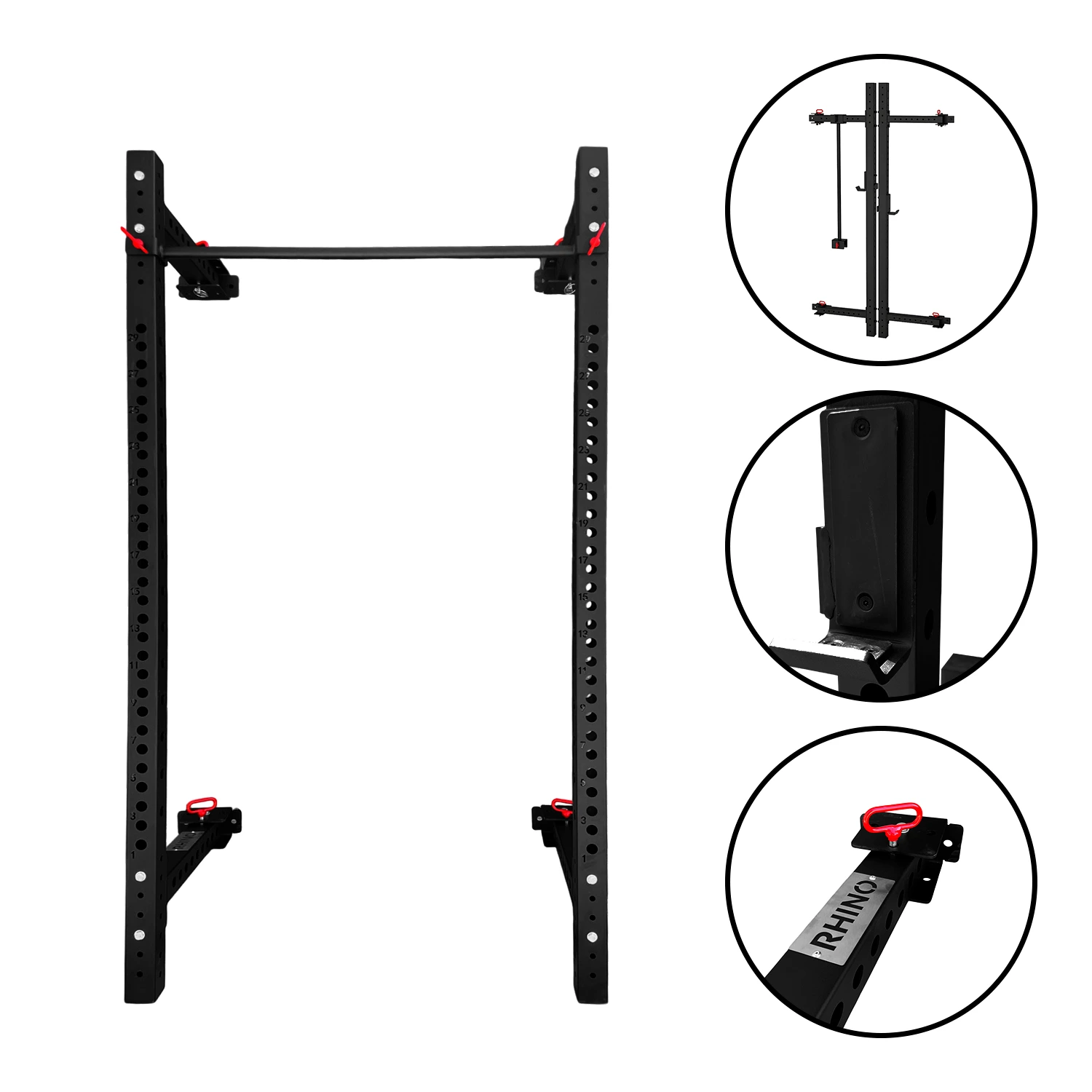 Power Rack Comercial On Wall Plegable Multifunción 3323 RHINO