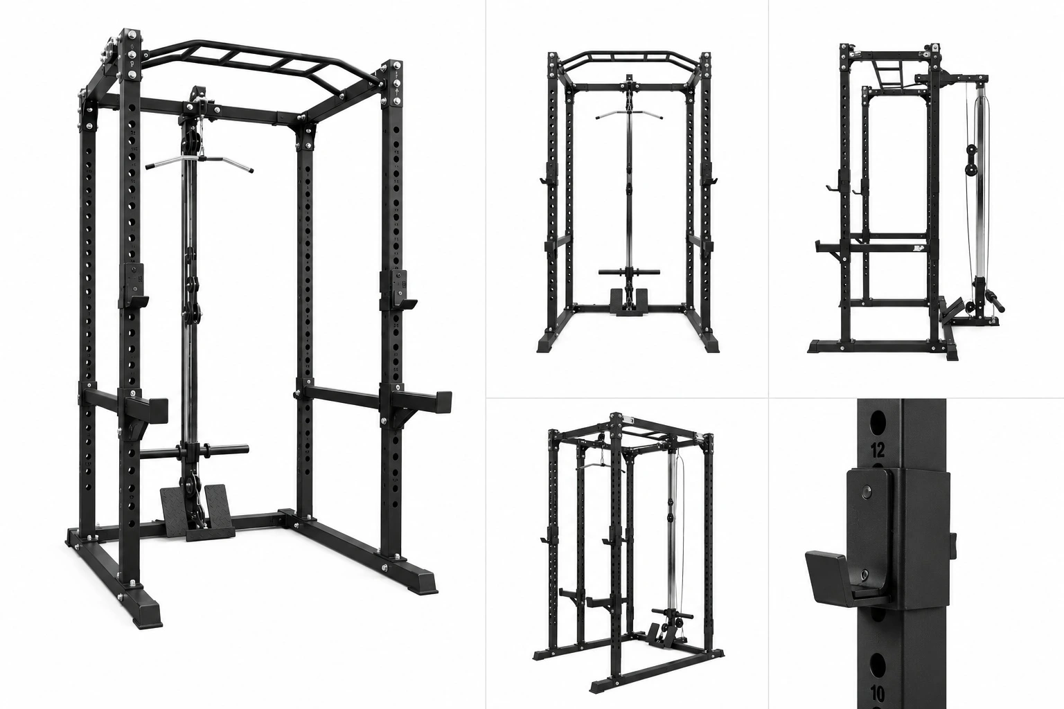 Squat Rack Jaula Comercial 3313 Multifunción RHINO