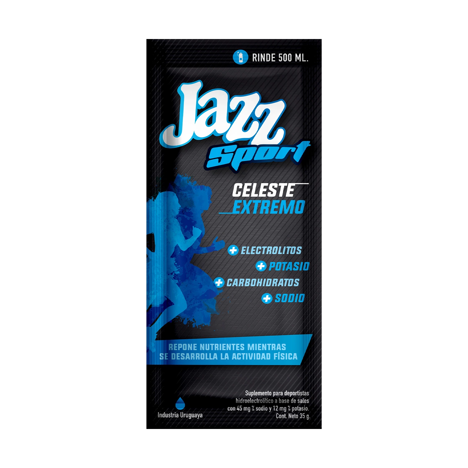 Caja x12 Bebida Polvo Isotónica Sabor Celeste Extremo JAZZ SPORT