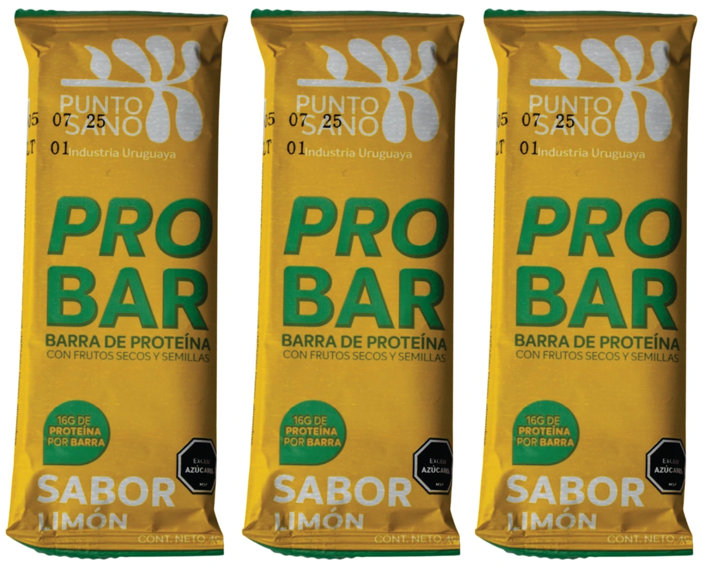 Kit x3 Barra de Proteína PRO BAR Punto Sano Sabor Limón 45g