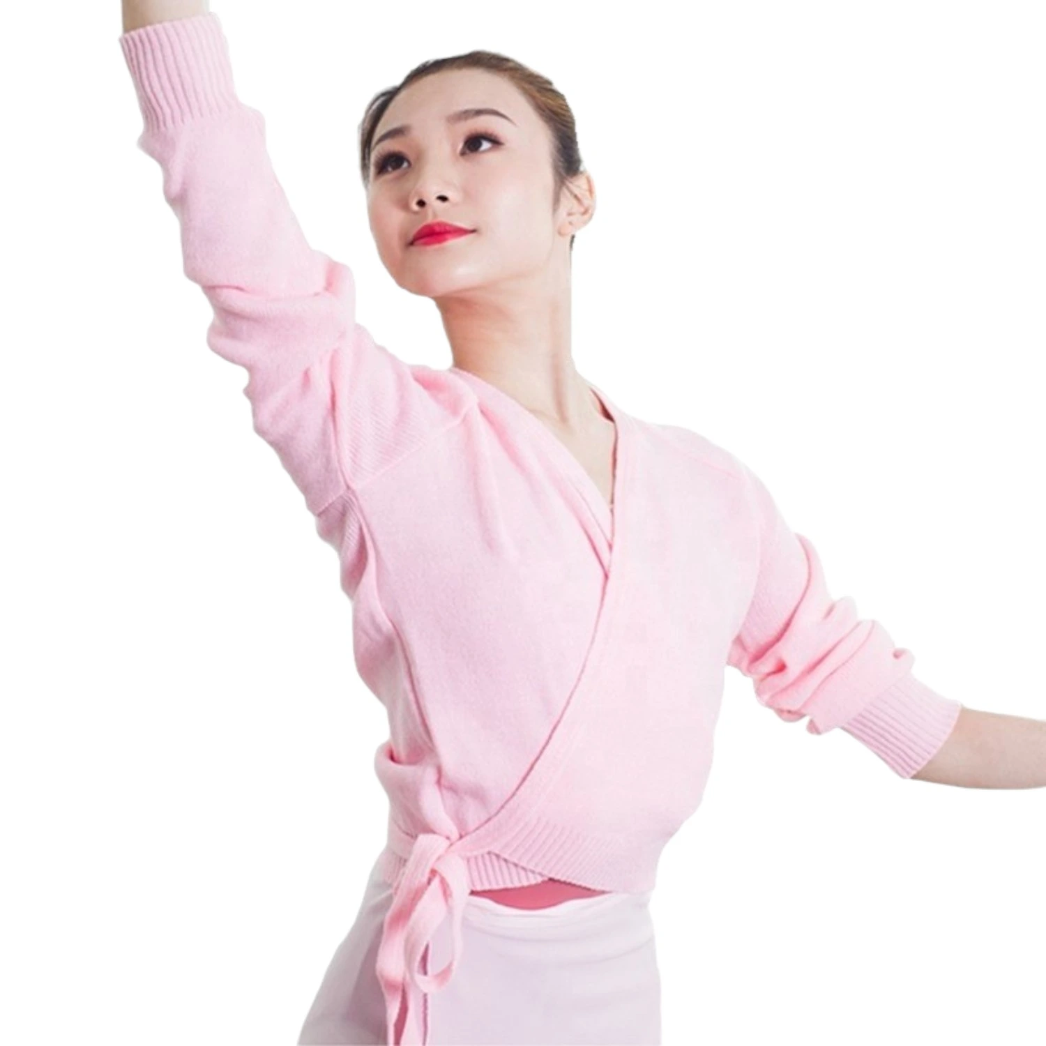 Saco suéter de ballet baile cruzado abrigo