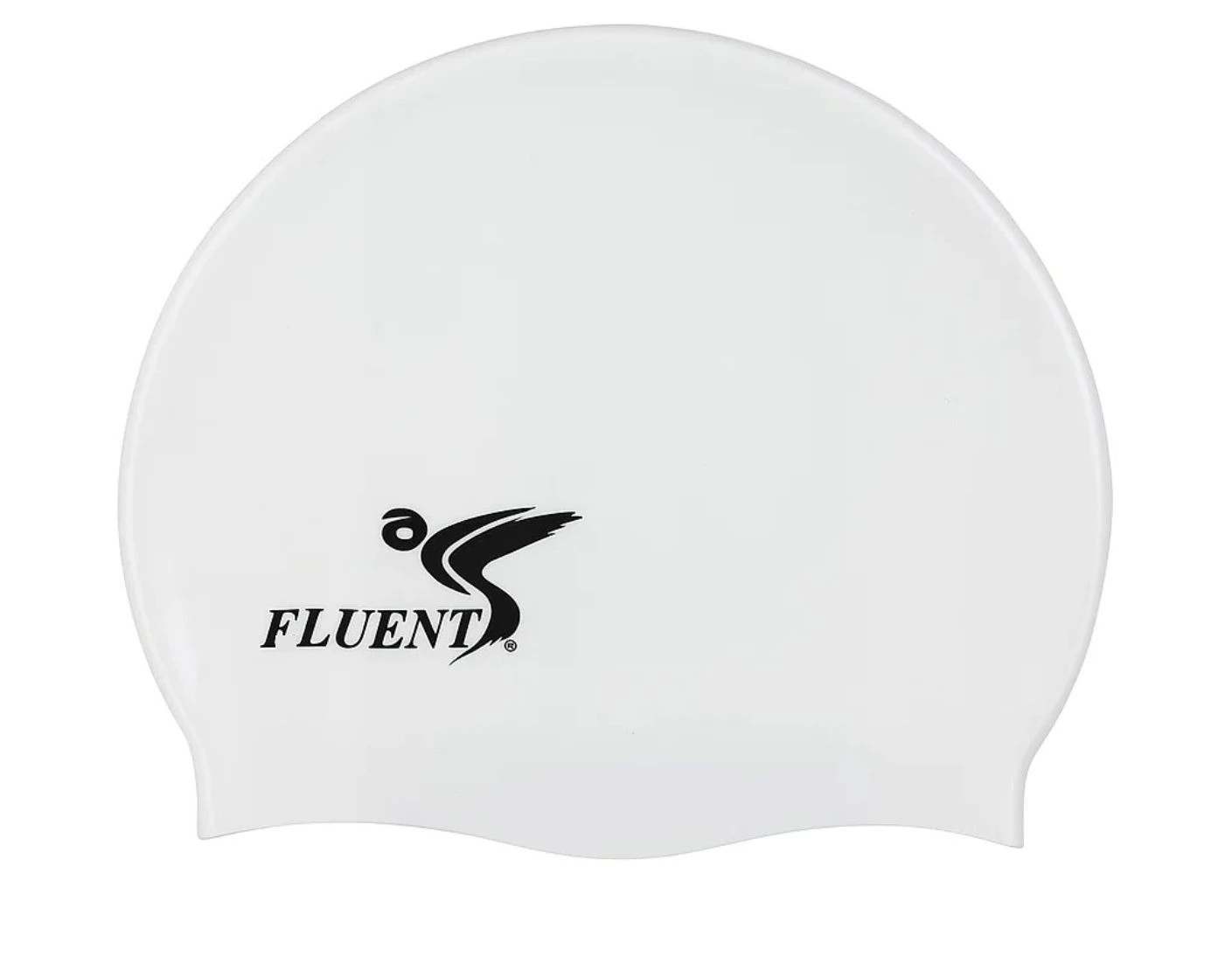 Gorra de Natación de Silicona Blanca Fluent para Piscina