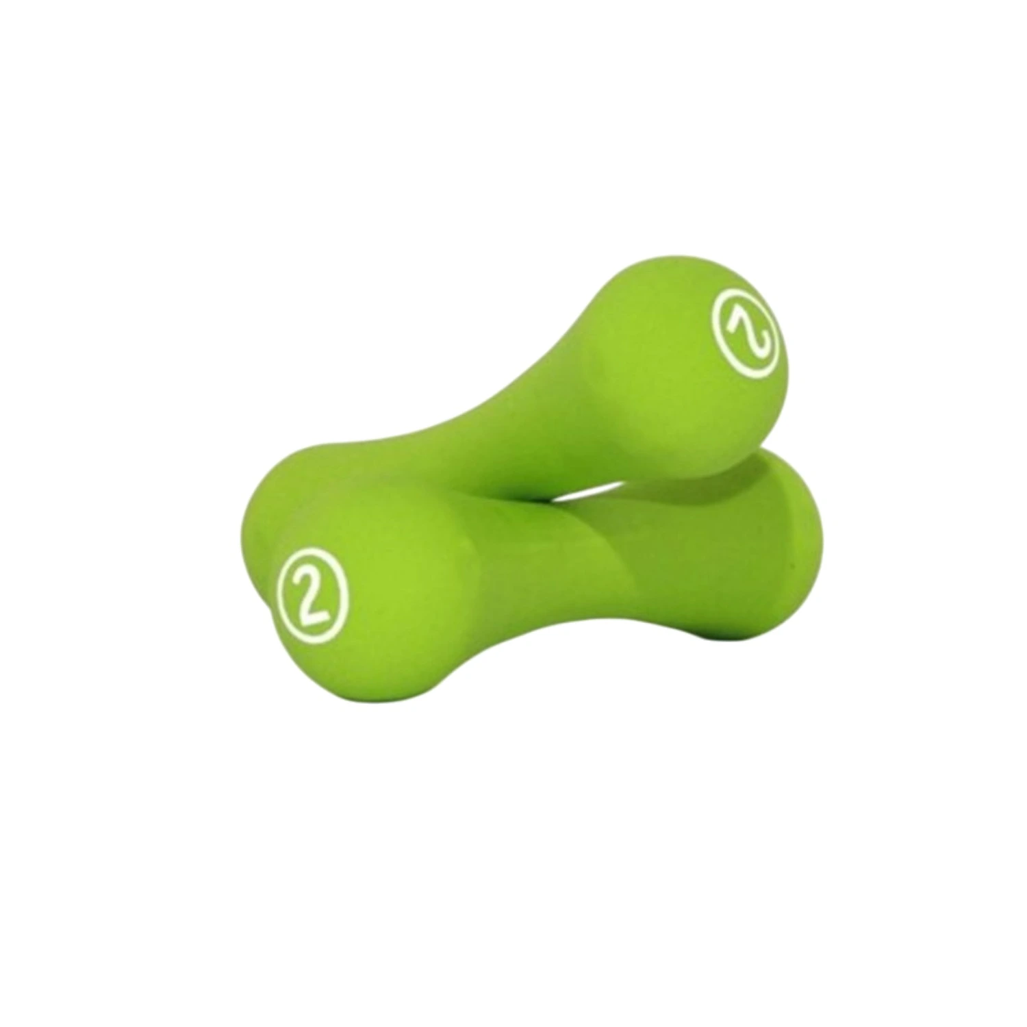 Set de 2 Mancuernas de Neopreno 2 kg Verde – Liveup LS2002/02/GN