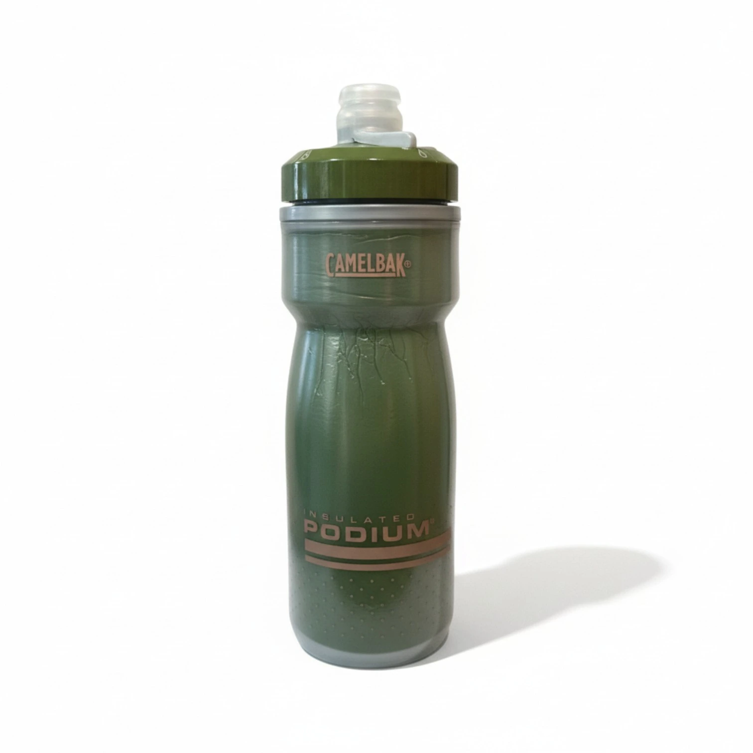 Botella Ciclismo Podium Chill 620 ml Insulated Verde Oscuro