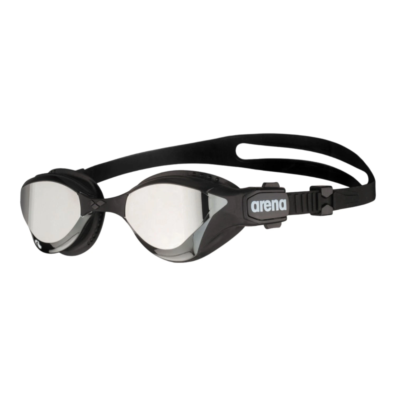 Lentes de Natación Arena Cobra Tri Swipe Mirror Silver Black SW4 Triatlón Antivaho Profesional
