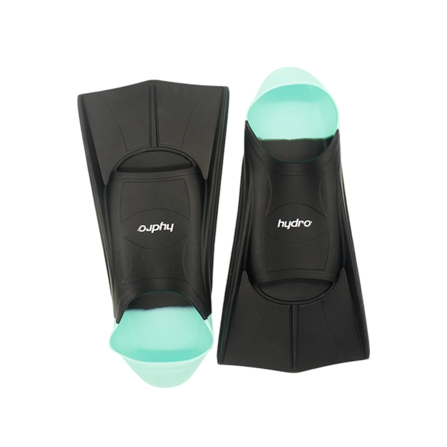 Aletas de Natación Hydro Silicona 2.0 – Adulto, Color Negro-Aqua