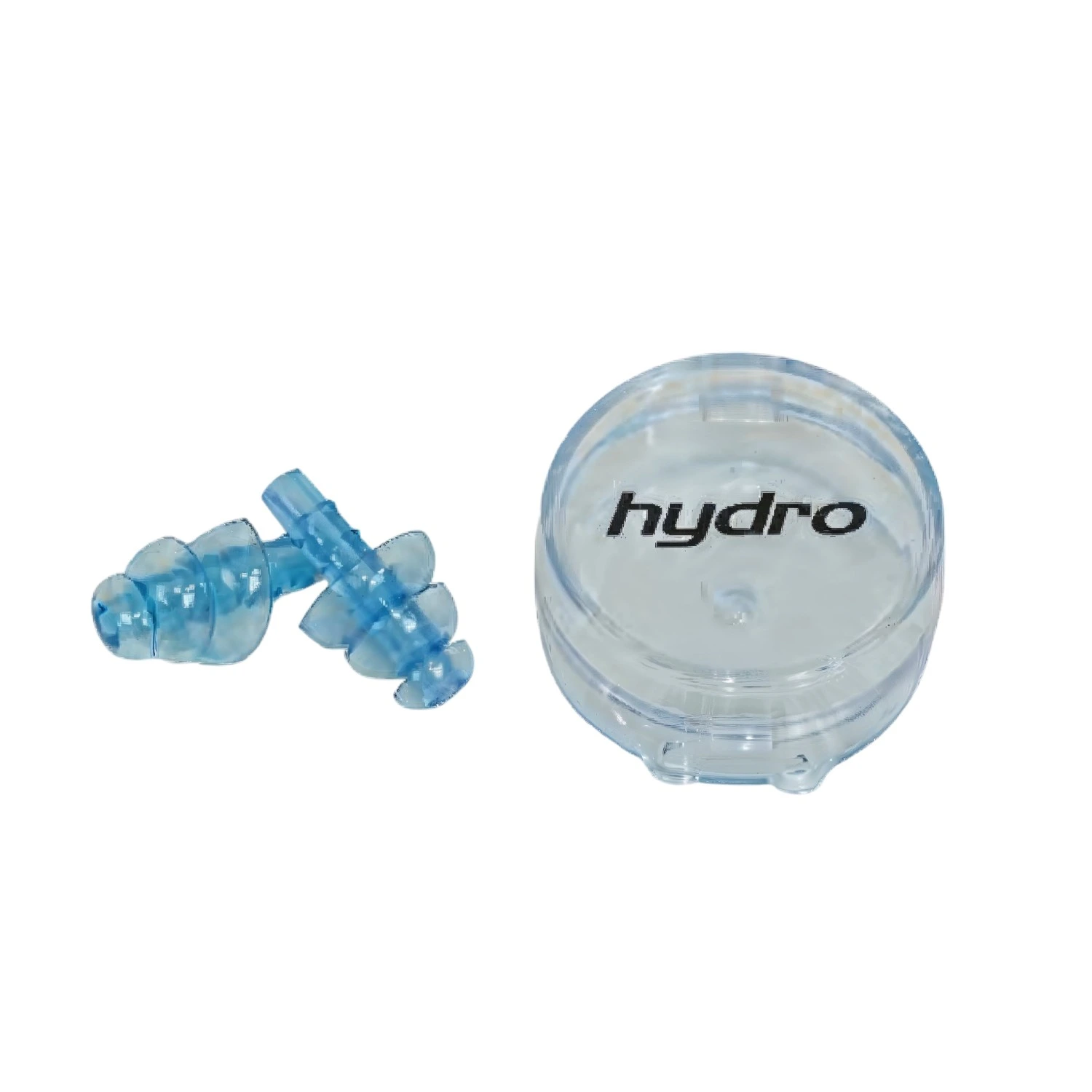 Tapones de Oído Hydro de Látex para Natación – Con Estuche, Color Celeste