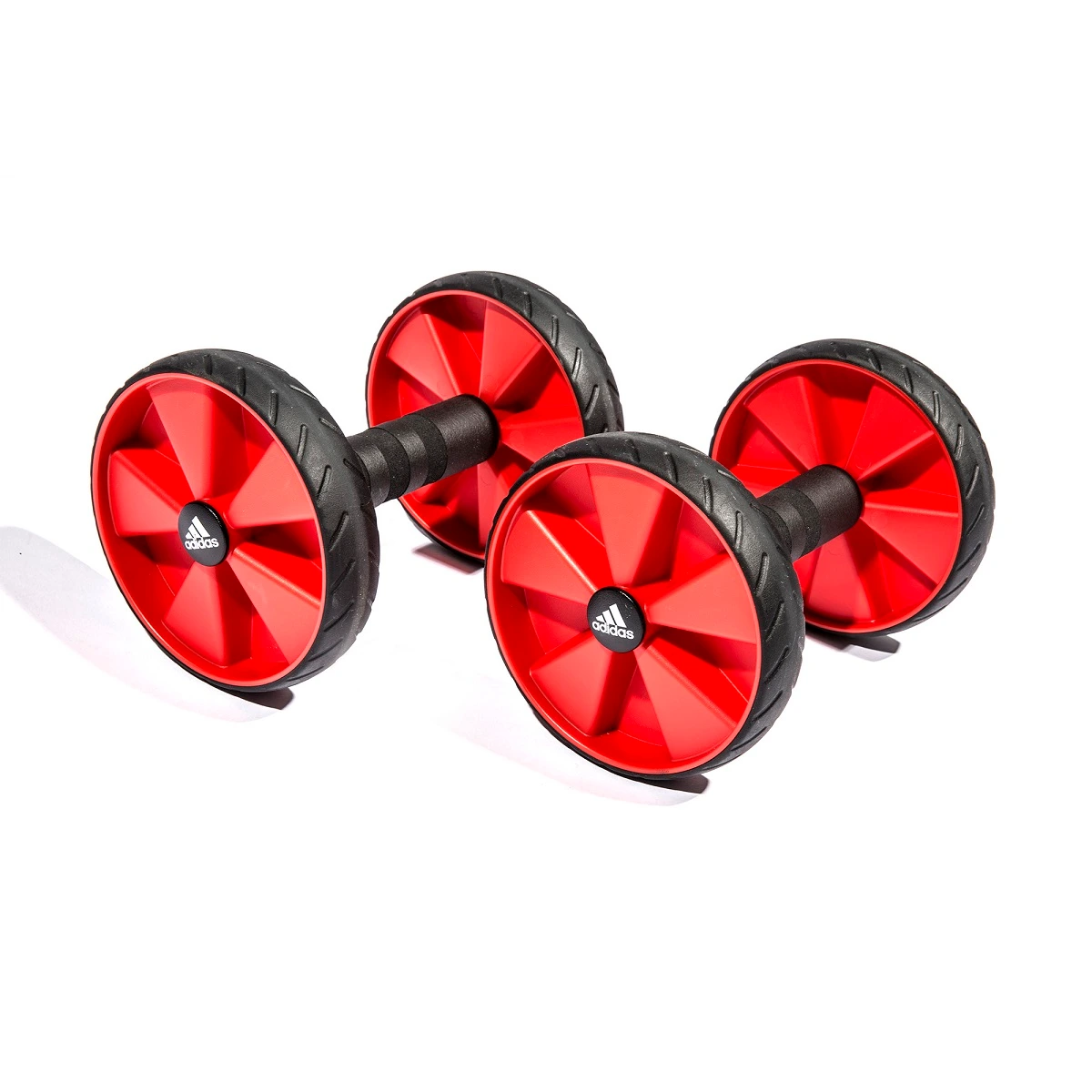 Ruedas Abdominales Adidas Set Doble Core Rollers Entrenamiento Avanzado Abdominales Oblicuos Mangos