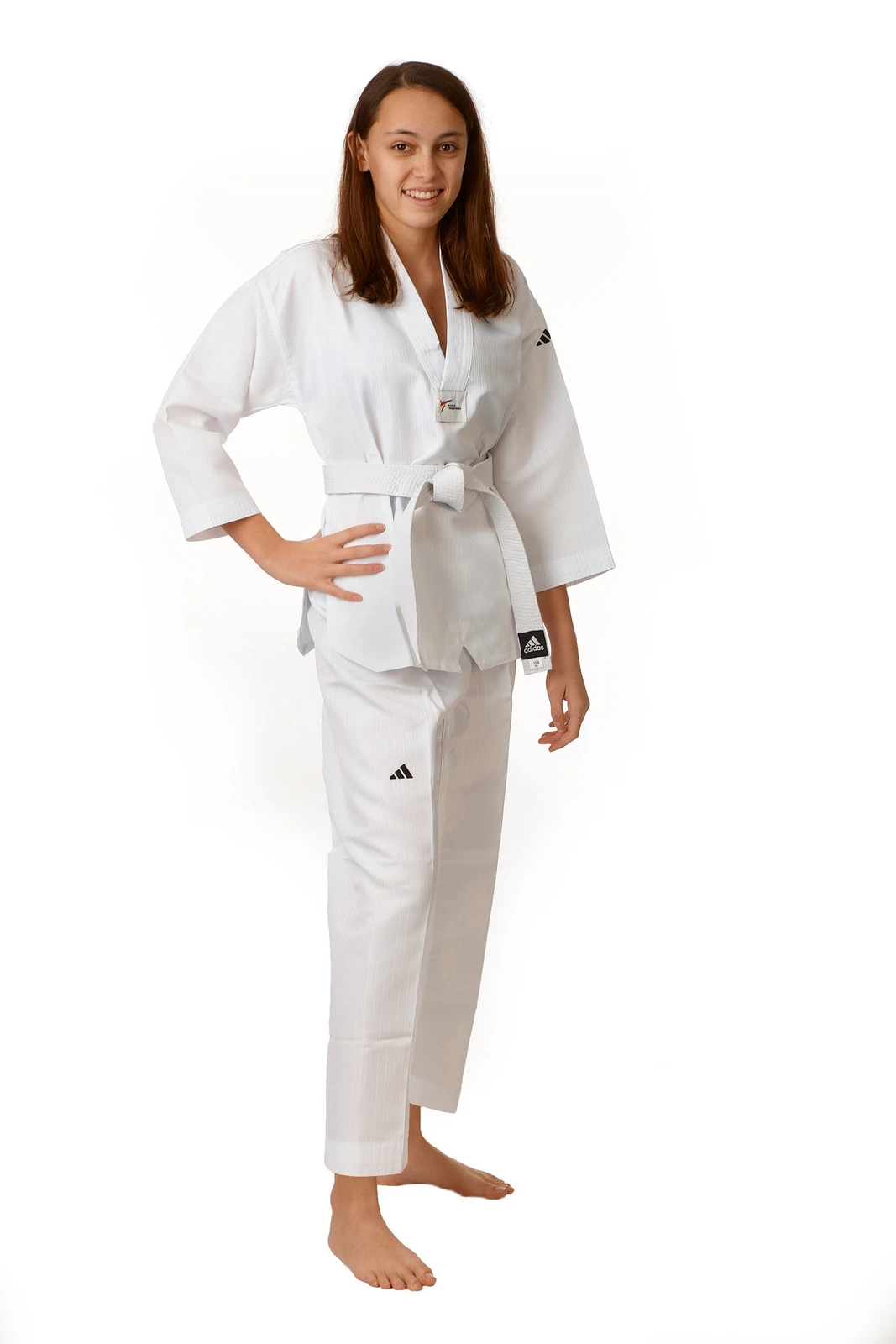 Uniforme Taekwondo Adidas Adi Star WT con Cinturon Aprobado World Taekwondo Premium para Entrenamiento Talles 110 a 220