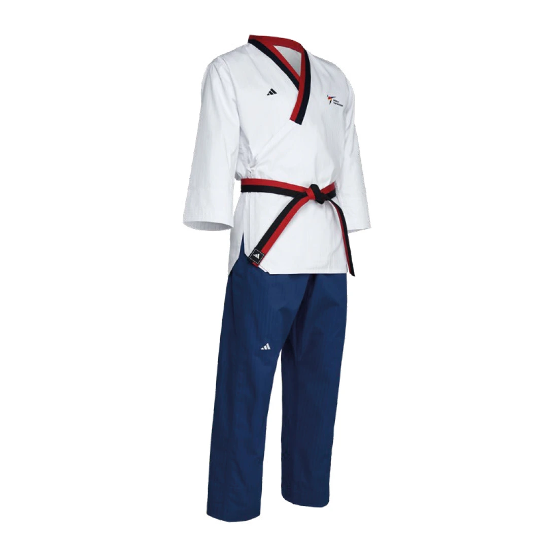 Uniforme Taekwondo Adidas Poomsae Young Men WT Premium para Competidores Juveniles Masculinos