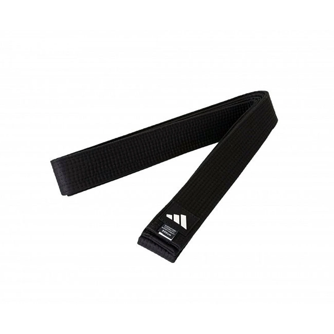 Cinturon Taekwondo Adidas Negro 5cm Ancho Algodon Reforzado para Cinturon Negro y Grados Avanzados Largo 320cm