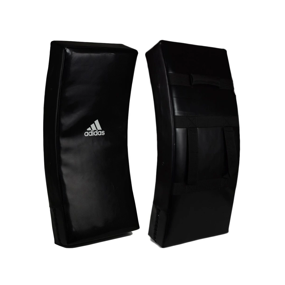 Escudo Extra Curvo para Patadas Adidas Negro 80 x 35 x 15 cm para Entrenamiento de Patadas Kickboxing Muay Thai MMA