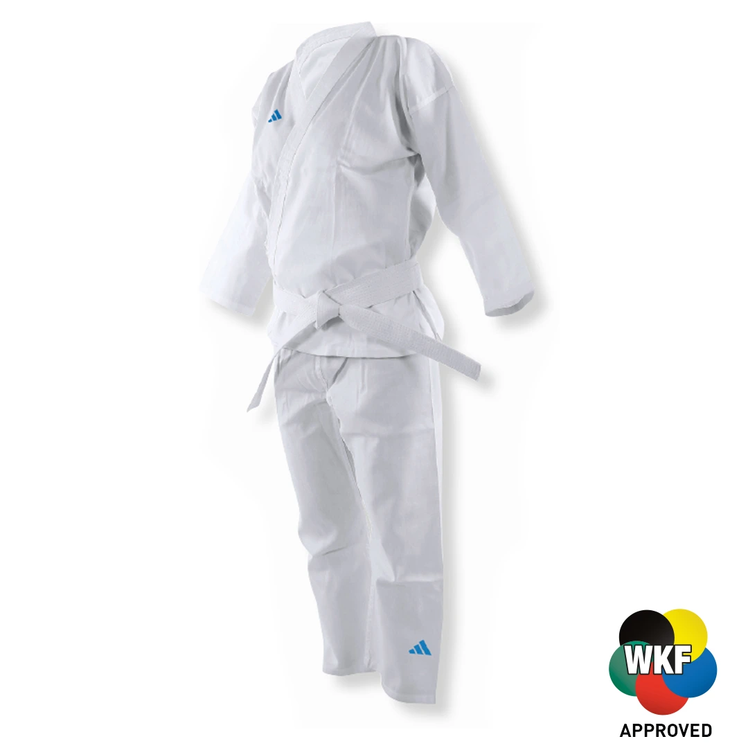 Uniforme Karate Adidas Evolution Kids WKF con Cinturon para Niños Aprobado Federacion Mundial
