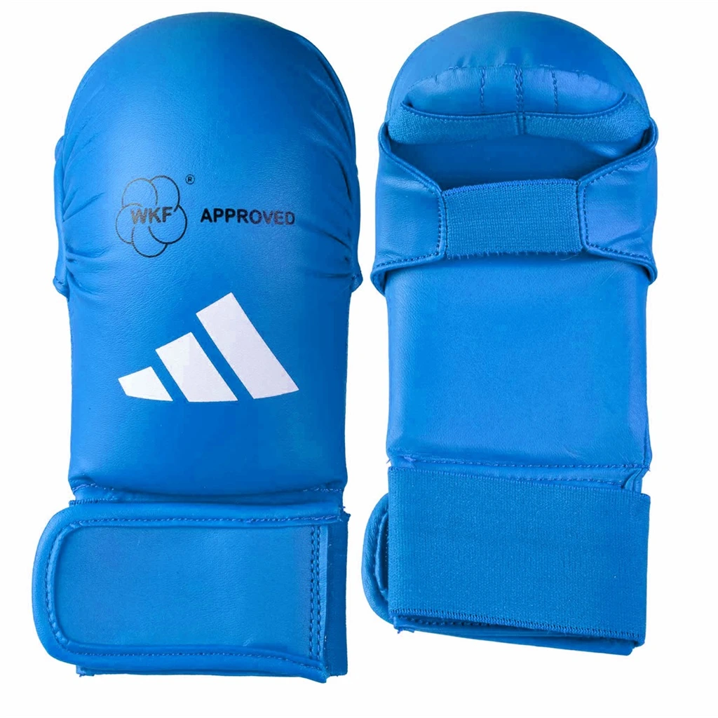 Guantes de Karate Adidas WKF Cuero Sintetico PU Aprobados Federacion Mundial Karate Competicion Kumite