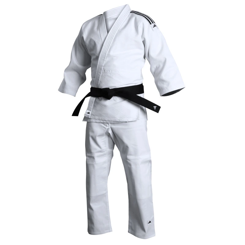 Uniforme Judo Adidas Training J500 Algodon Poliester Reforzado Entrenamiento y Practica Intermedia Color Blanco o Azul