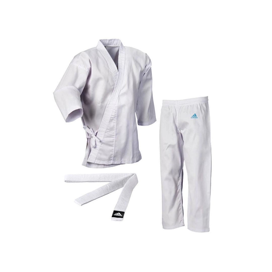 Uniforme Judo Adidas Evolution II Blanco Algodon Poliester para Principiantes y Practica Habitual Sin Cinturon