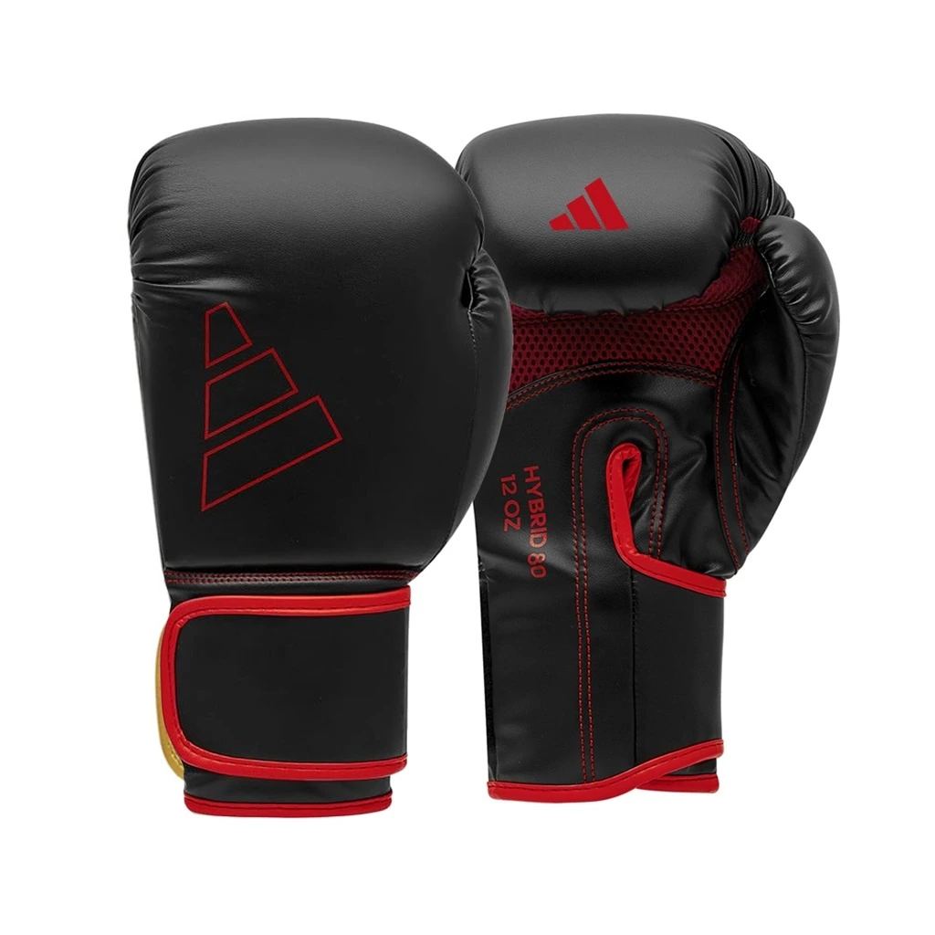 Guantes de Boxeo Adidas Hybrid 80 PU SDX Foam Multi-Capa AeroReady Cierre Velcro Entrenamiento Sparring