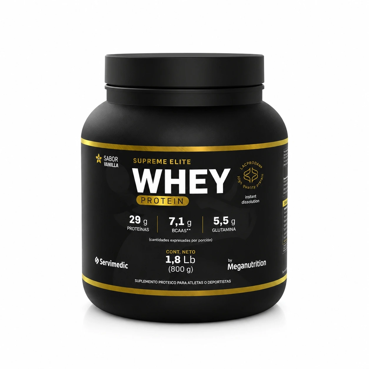 Whey Protein Meganutrition Supreme Elite 800g Vainilla 29g Proteina