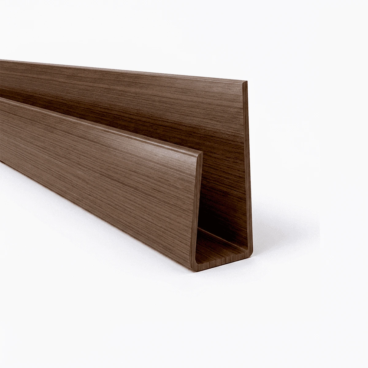 Perimetral U de PVC Mogno 6 m